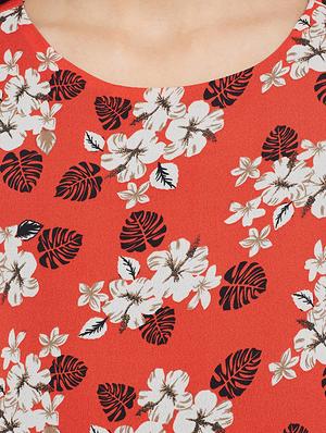 round neck floral panel tunic - 16962674 - Standard Image - 5