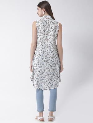 front slit floral tunic - 16962747 - Standard Image - 3