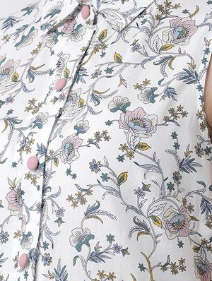 front slit floral tunic - 16962747 - Standard Image - 4