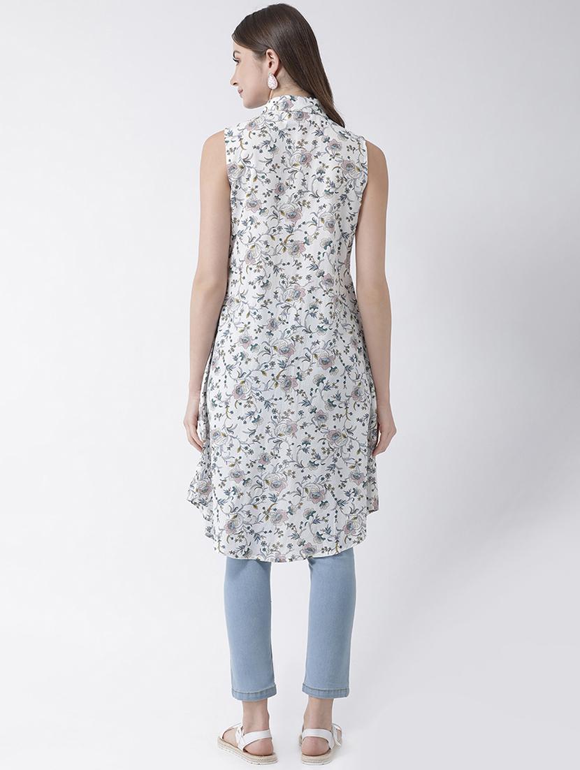 front slit floral tunic - 16962747 - Zoom Image - 3