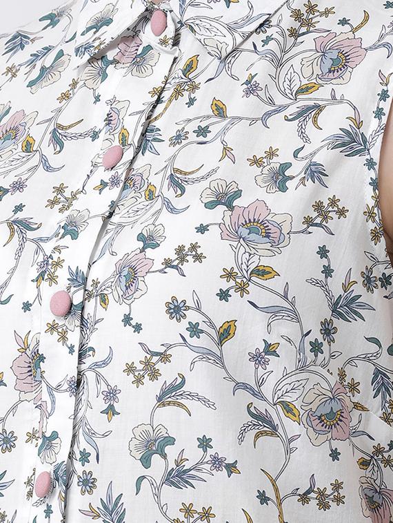 front slit floral tunic - 16962747 - Zoom Image - 4