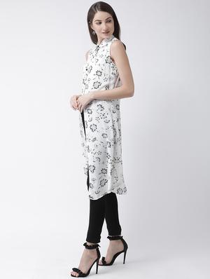 front slit floral tunic - 16962748 - Standard Image - 2