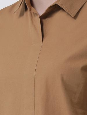 button detail solid shirt - 16962749 - Standard Image - 5