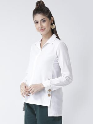button detail solid shirt - 16962750 - Standard Image - 2