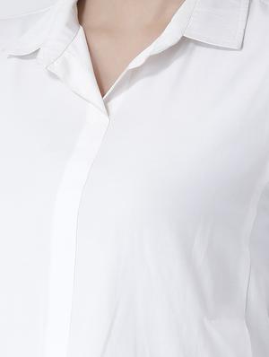 button detail solid shirt - 16962750 - Standard Image - 5
