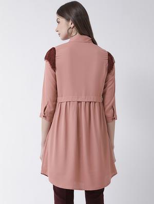 fringe detail button-up tunic - 16962751 - Standard Image - 3