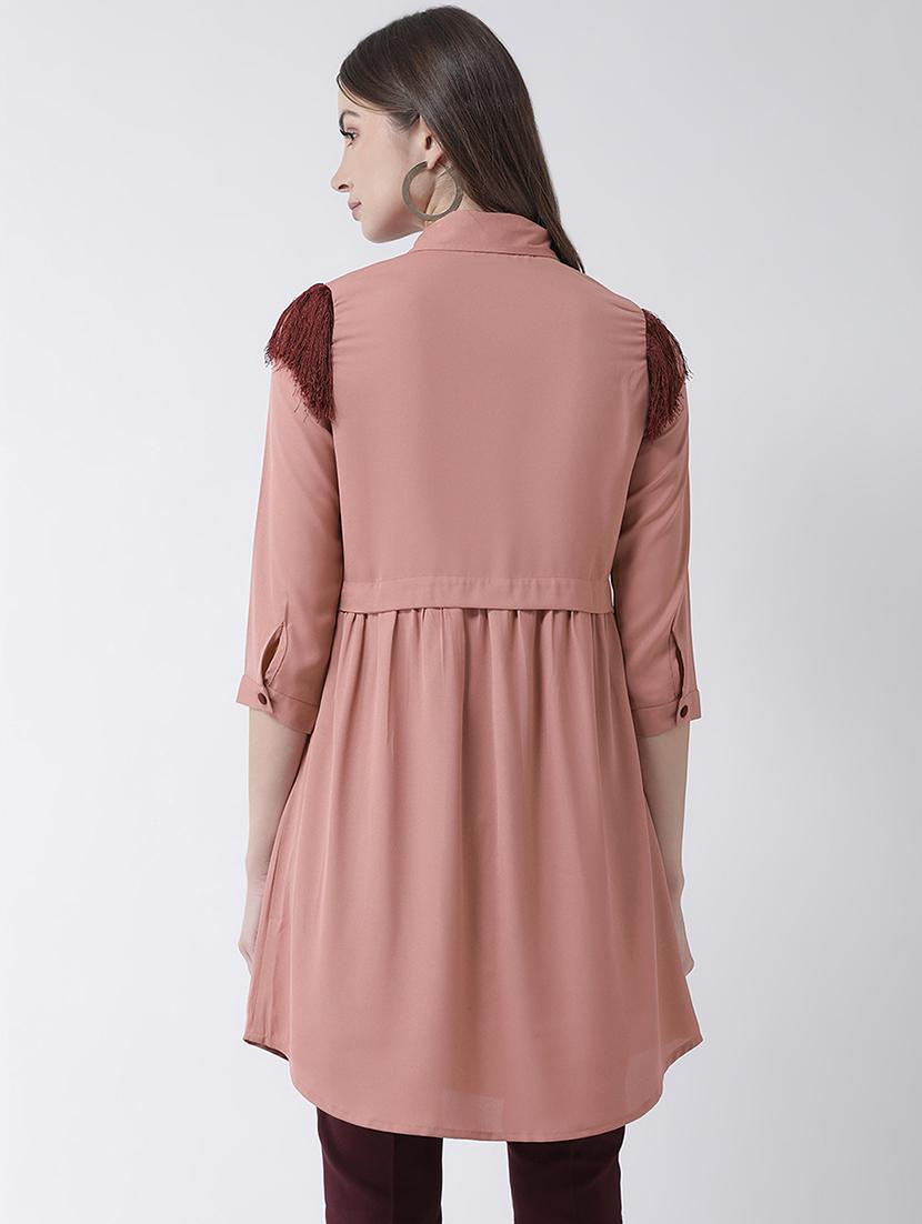 fringe detail button-up tunic - 16962751 - Zoom Image - 3