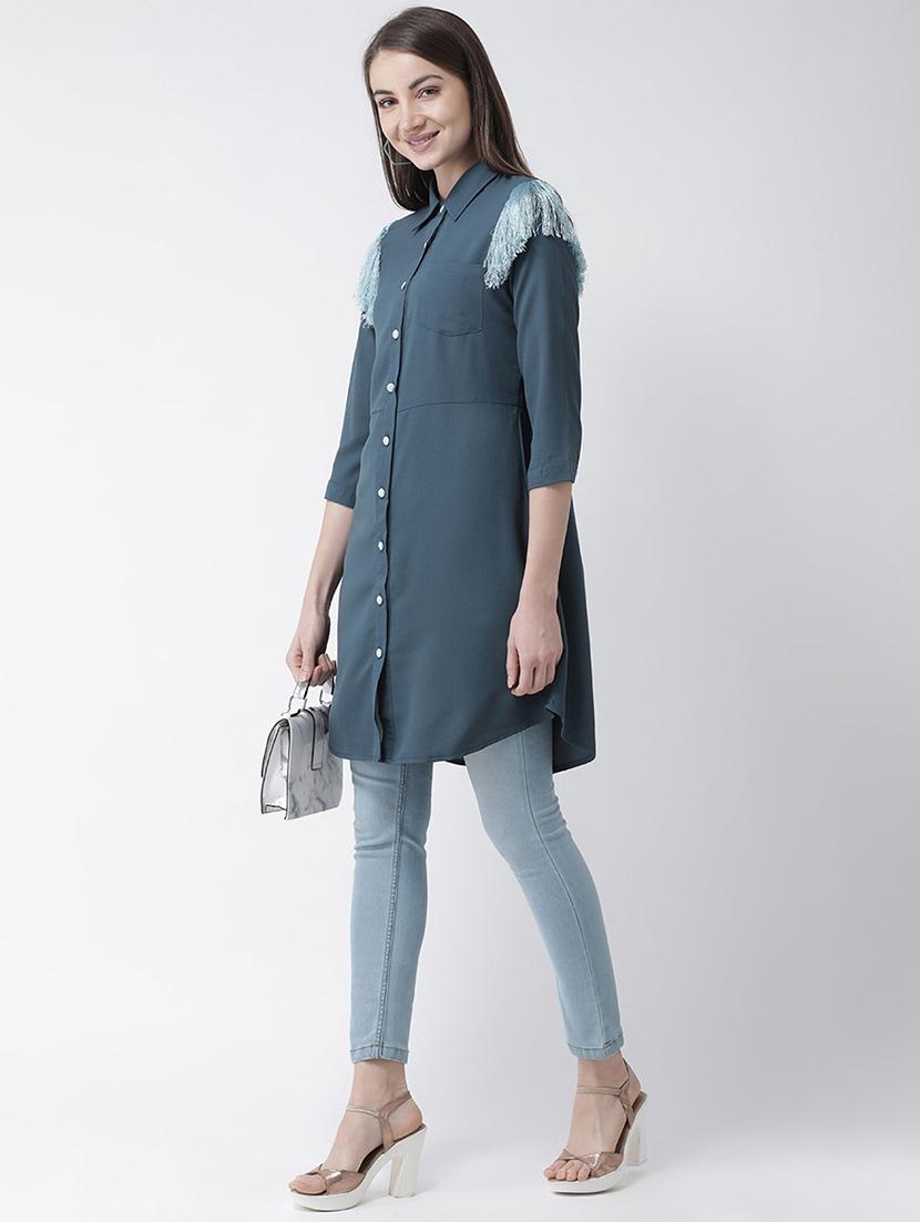 fringe detail button-up tunic - 16962752 - Zoom Image - 4