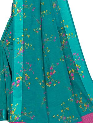 floral printed saree with blouse - 16962870 - Standard Image - 4