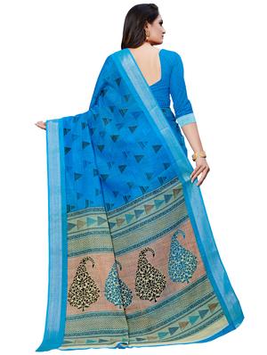 geometrical printed saree with blouse - 16962880 - Standard Image - 2