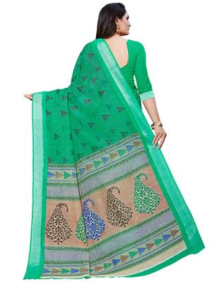 geometrical printed saree with blouse - 16962882 - Standard Image - 2