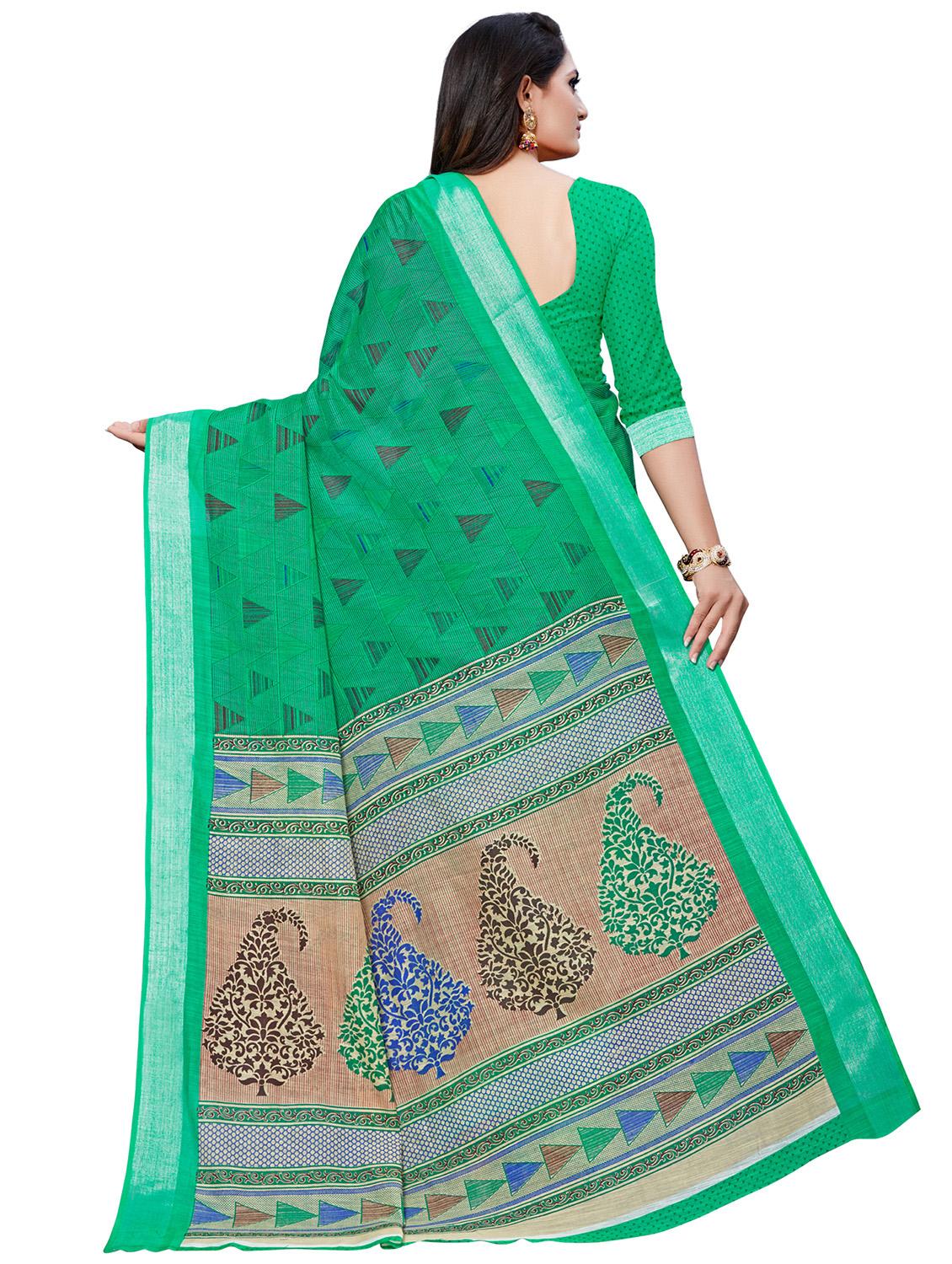 geometrical printed saree with blouse - 16962882 - Zoom Image - 2