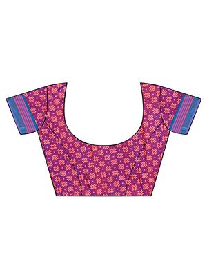 conversational printed saree with blouse - 16962915 - Standard Image - 3