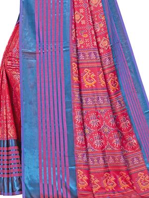 conversational printed saree with blouse - 16962915 - Standard Image - 4