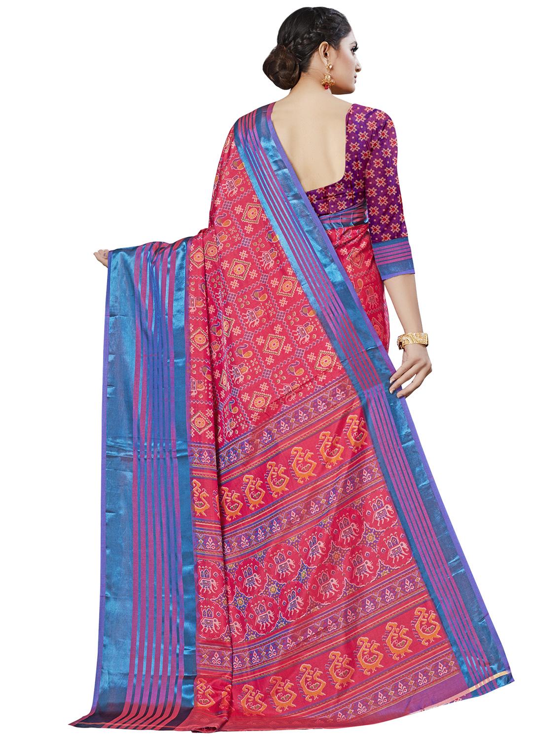 conversational printed saree with blouse - 16962915 - Zoom Image - 2