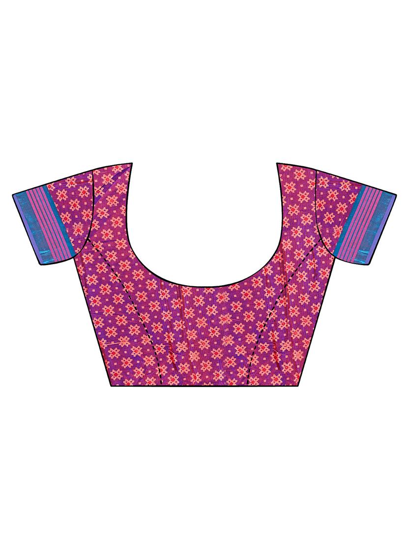 conversational printed saree with blouse - 16962915 - Zoom Image - 3