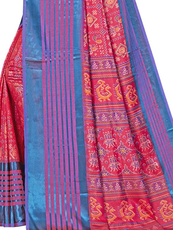 conversational printed saree with blouse - 16962915 - Zoom Image - 4