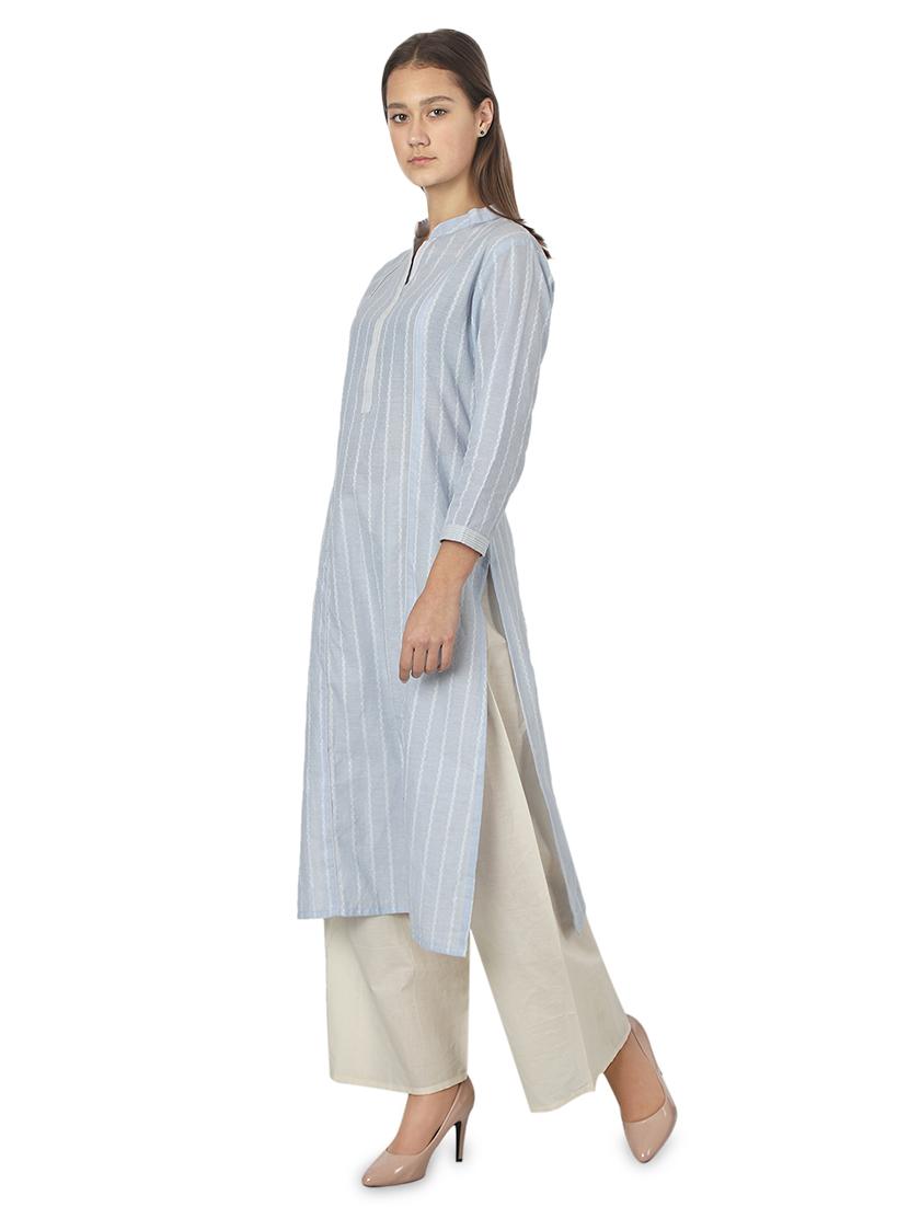 solid kurta palazzo set - 16962948 - Zoom Image - 2