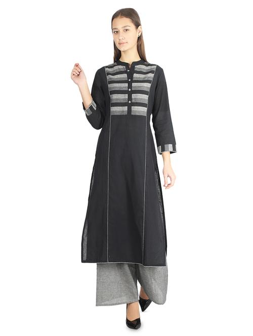printed yoke kurta palazzo set - 16962950 - Standard Image - 1