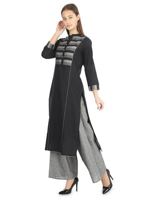 printed yoke kurta palazzo set - 16962950 - Standard Image - 2