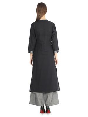 printed yoke kurta palazzo set - 16962950 - Standard Image - 3