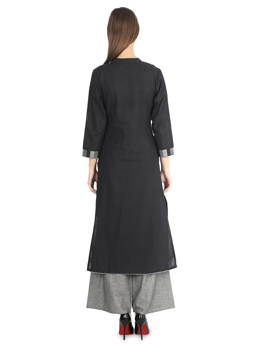 printed yoke kurta palazzo set - 16962950 - Zoom Image - 3