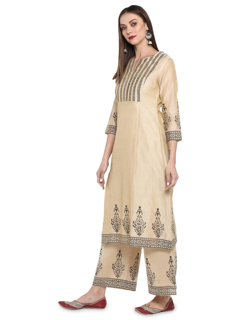 printed kurta palazzo set - 16962954 - Zoom Image - 2
