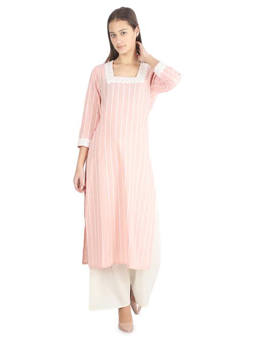 solid kurta palazzo set - 16962961 - Standard Image - 1