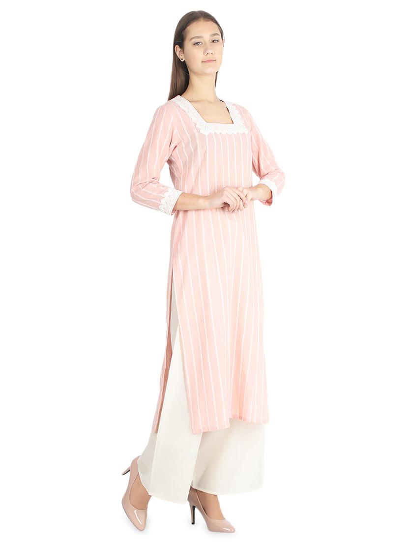 solid kurta palazzo set - 16962961 - Zoom Image - 2