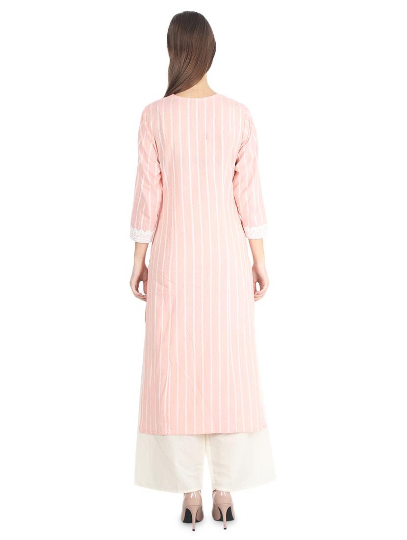 solid kurta palazzo set - 16962961 - Zoom Image - 3