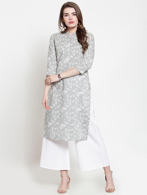 floral kurta palazzo set - 16962978 - Very Small Image - 1