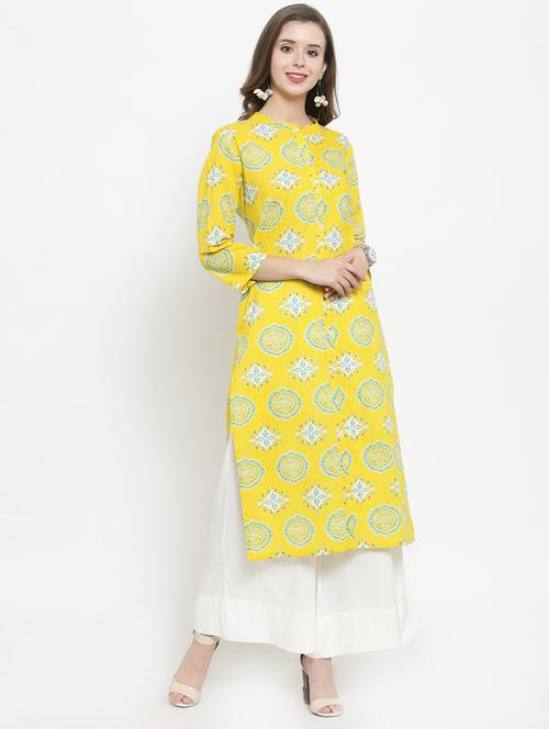 printed kurta palazzo set - 16962993 - Standard Image - 1