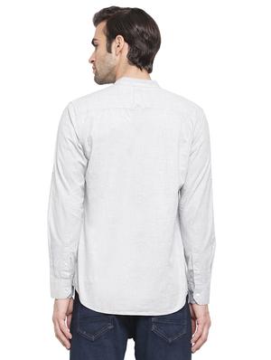 grey solid short kurta - 16963136 - Standard Image - 3