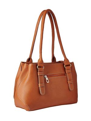 tan leatherette (pu) regular handbag - 16963145 - Standard Image - 2