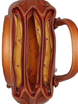 tan leatherette (pu) regular handbag - 16963145 - Standard Image - 3