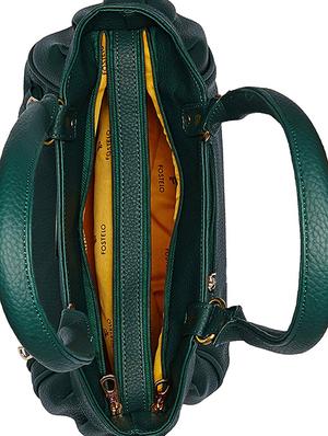 green leatherette (pu) regular handbag - 16963170 - Standard Image - 3