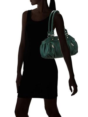 green leatherette (pu) regular handbag - 16963170 - Standard Image - 6