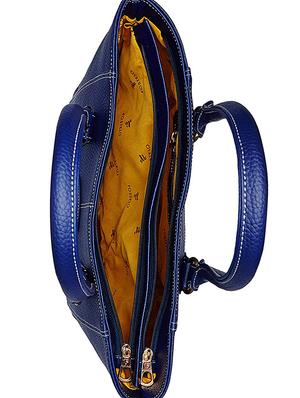 blue leatherette (pu) regular handbag - 16963172 - Standard Image - 3