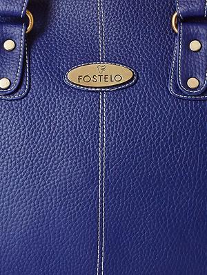 blue leatherette (pu) regular handbag - 16963172 - Standard Image - 5