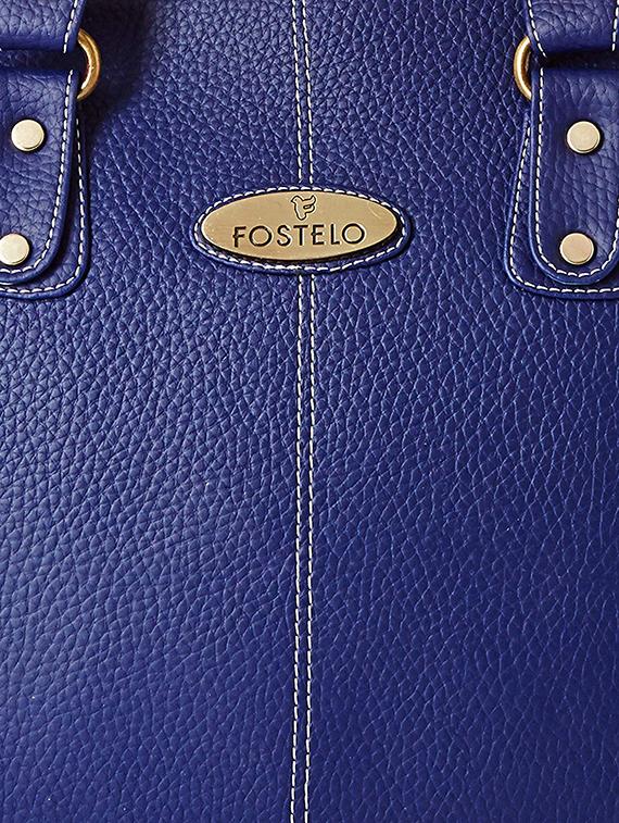 blue leatherette (pu) regular handbag - 16963172 - Zoom Image - 5