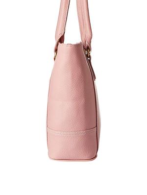 pink leatherette (pu) regular handbag - 16963173 - Standard Image - 4
