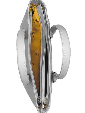 grey leatherette (pu) regular handbag - 16963175 - Standard Image - 3