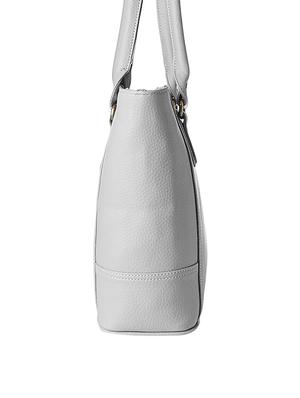 grey leatherette (pu) regular handbag - 16963175 - Standard Image - 4