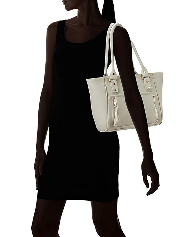 grey leatherette (pu) regular handbag - 16963181 - Zoom Image - 6