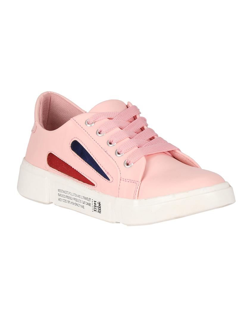 pink lace up sneakers - 16963226 - Zoom Image - 1