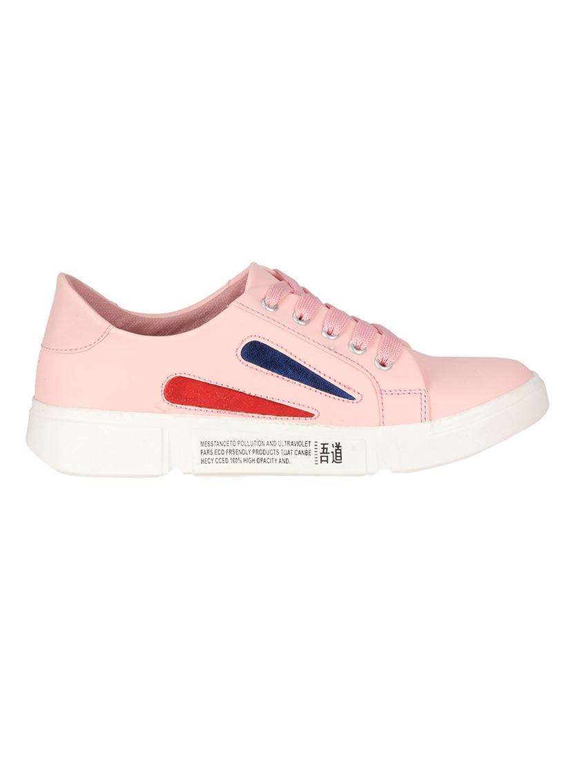 pink lace up sneakers - 16963226 - Zoom Image - 2