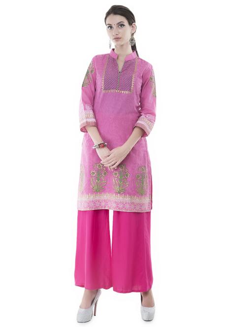 floral straight kurta - 16963230 - Standard Image - 1
