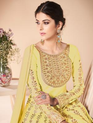embroidered anarkali suits semi-stitched suit - 16963399 - Standard Image - 2