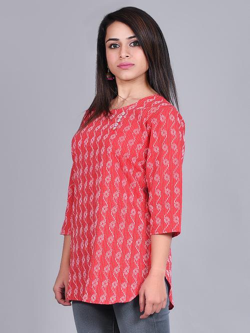 printed straight kurti - 16963492 - Standard Image - 1
