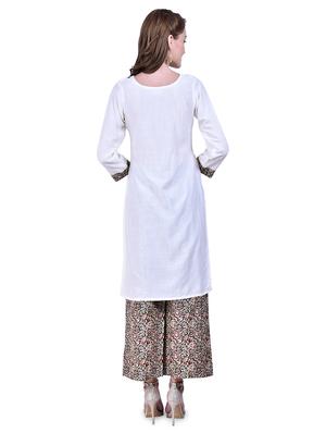 solid kurta palazzo set - 16963516 - Standard Image - 3